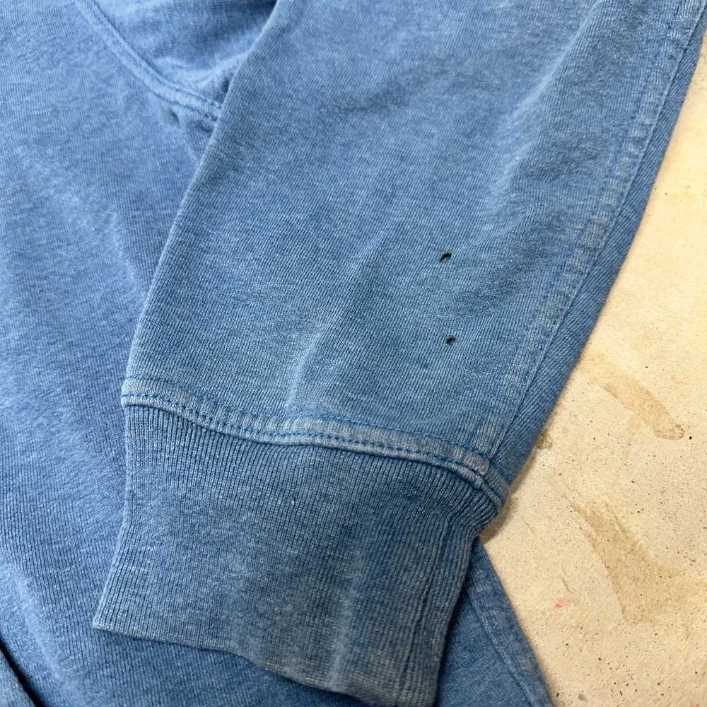 The North Face Hoodie Mens Medium Blue Pullover Logo‎ Sweatshirt Casual